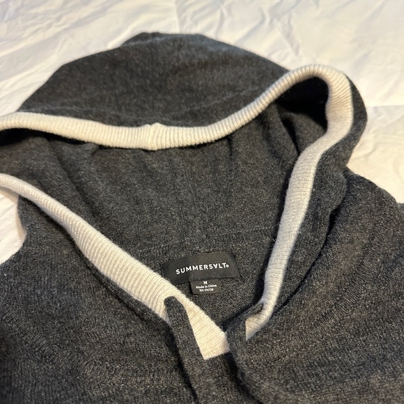 Summersalt The Coziest Cashmere Blend Lounge Set M Hoodie L Joggers Charcoal - Picture 4 of 8